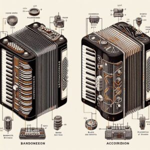 バンドネオンとアコーディオンの構造比較
